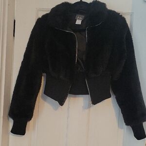 Black Faux Fur Jacket